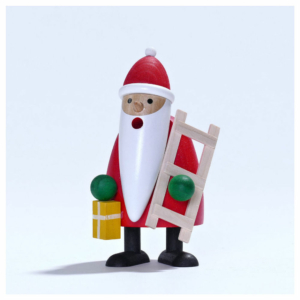 Räuchermann Santa Claus mit Leiter