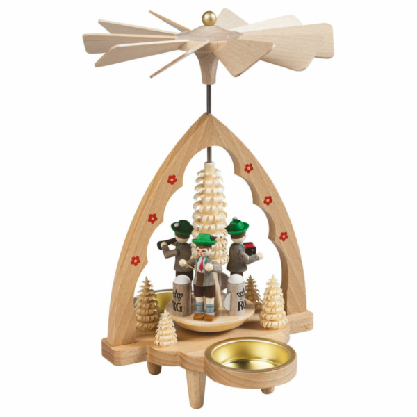 Teelicht Weihnachtspyramide Bayerntrio