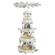Weihnachtspyramide Christi Geburt 4-stöckig, weiß_001-012-00804