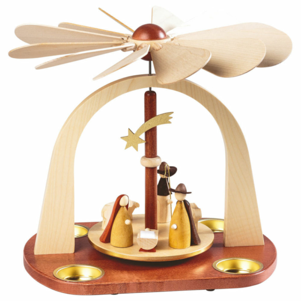 Moderne Weihnachtspyramide Christi Geburt