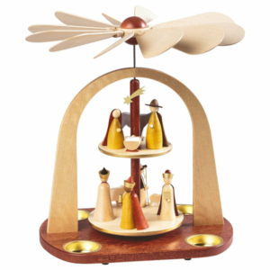 Moderne Weihnachtspyramide Christi Geburt, 2 Stockwerke