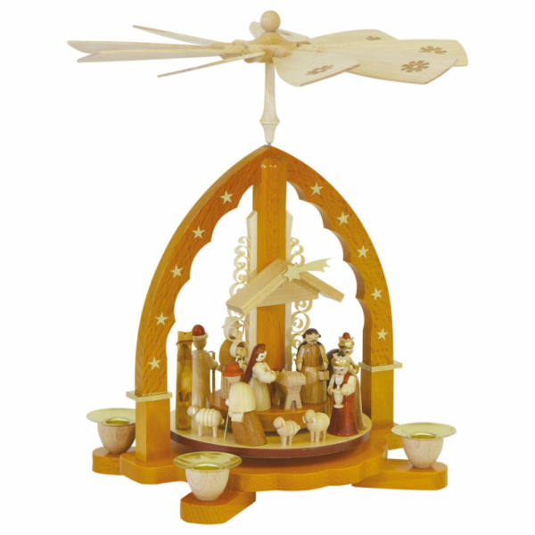 Weihnachtspyramide Christi Geburt, natur