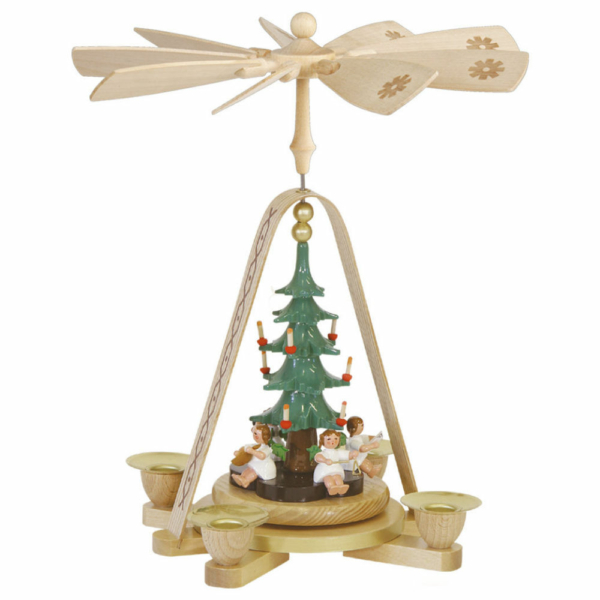 Weihnachtspyramide Engel mit Christbaum_001-012-00815