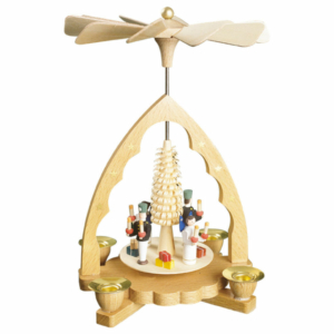 Weihnachtspyramide Engel und Bergmann