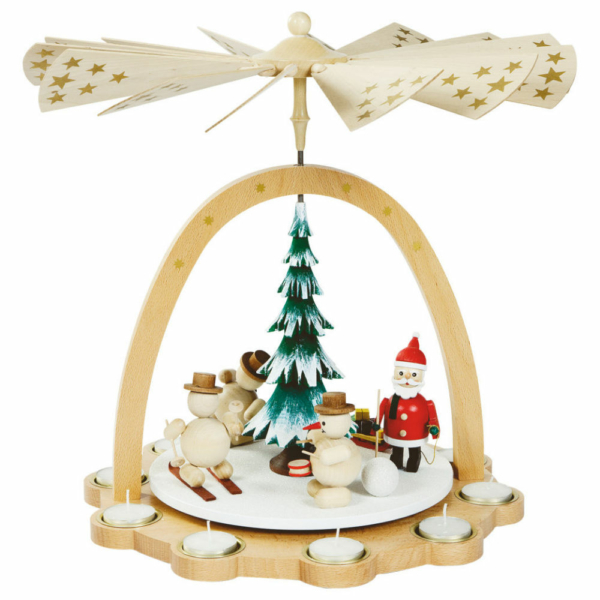 Weihnachtspyramide Schneemänner